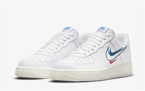 nike air force 1 wit blauw rood|Nike Air Force 1 wit.